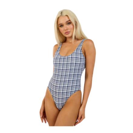 City Beach Rhythm London Check Scoop Neck One Piece Swimsuit.png